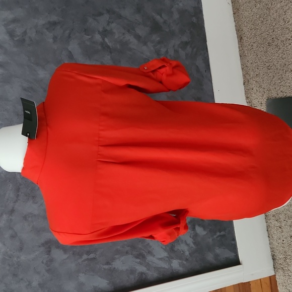 Mossimo Orange Button Down Womens Blouse Sz Small NEW - Picture 5 of 7